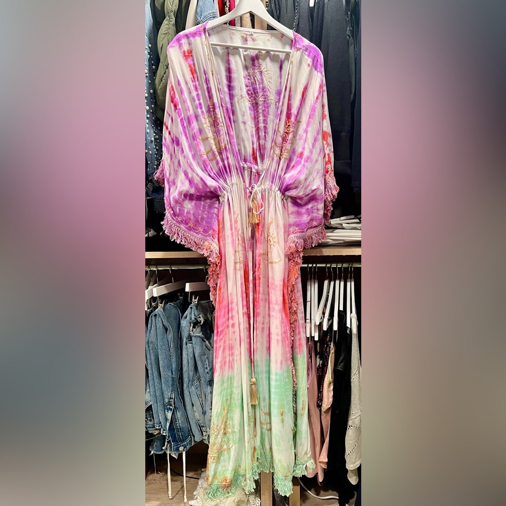 Vibrant Tie-Dye Kimono